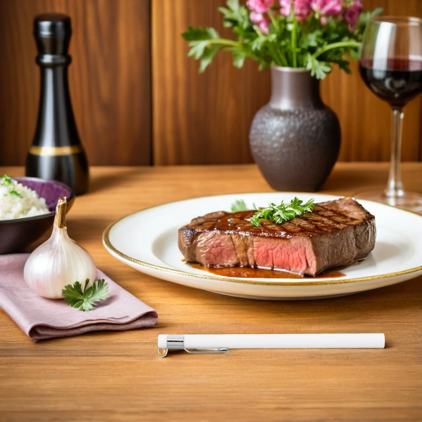 

2 шт. защитных чехла для термометра, накладка для гриля, зажим для кастрюли, держатель для приготовления пищи, водонепроницаемый, для мяса, с удлиненной ручкой