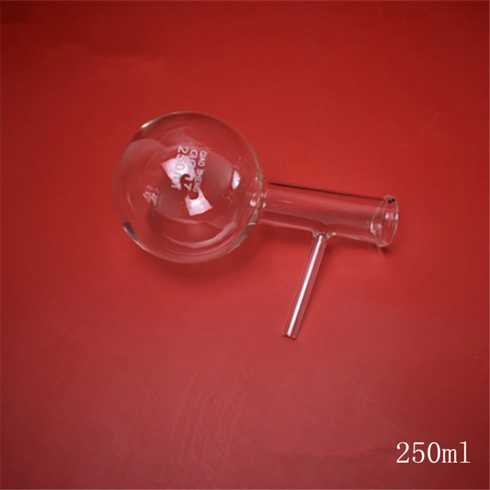 Afbeelding 4: Glazen destillatiekolf Laboratoriumlaboratorium Kokend met zijarm Laboratoriumbenodigdheden 60 ml 100 ml 150 ml 250 ml 500 ml 1000 ml