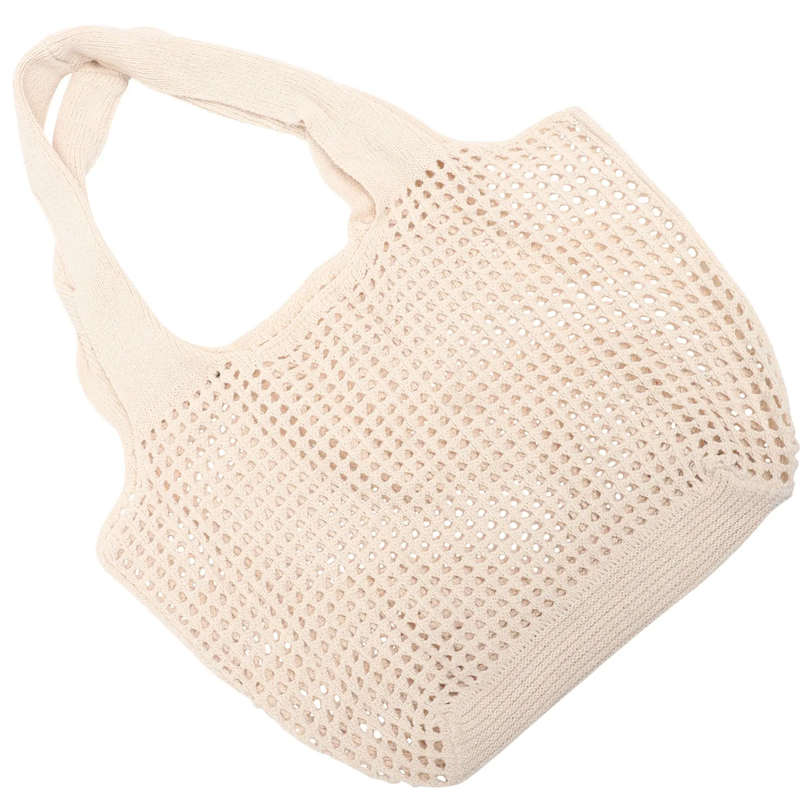 

Knitted Hollow Tote Bag Women Knitting Crochet Totebag Handmade Beach Summer Extra Large