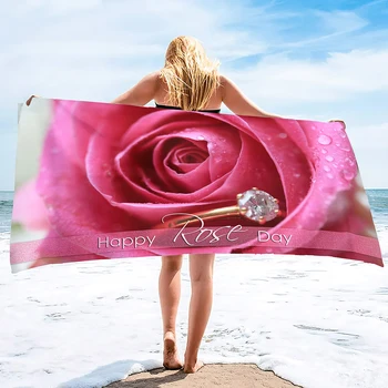 Beach towel rose lightweight terry cloth quick dry sandless travel absorbent oversized pool swimming bathing camping