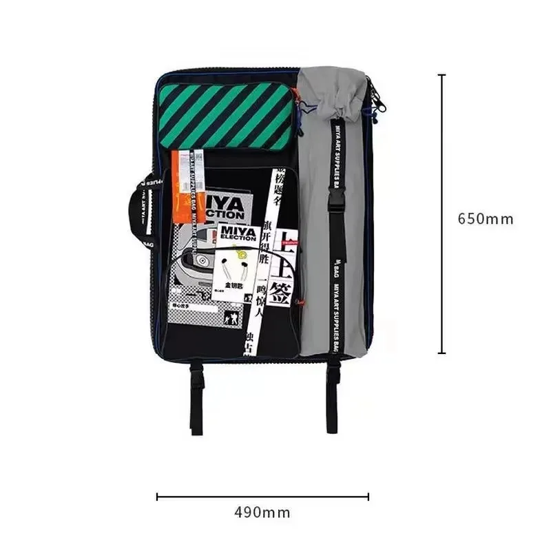 Творческая сумка в китайском стиле для художников A2, художественная сумка-портфель для доски для рисования, высококачественный рюкзак из ткани Оксфорд A2, художественная сумка для рисования