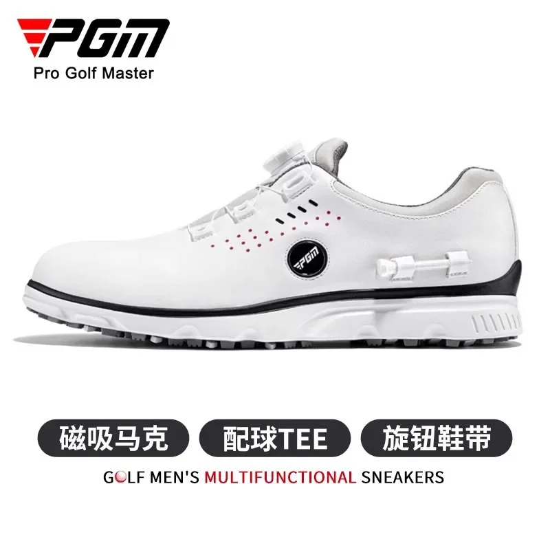 PGM Men Golf Shoes Quick Lacing Shoelaces Anti-side Slip Waterproof Men\'s Sports Shoes Sneakers XZ302