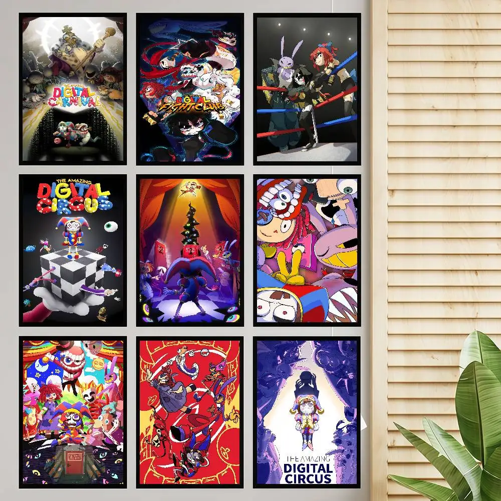أنيمي السيرك الرقمي المذهل نوعية جيدة يطبع والملصقات للماء ورقة ملصق مقهى بار الملصقات ملصقات الحائط