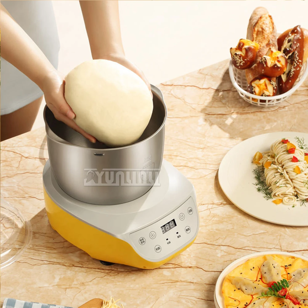 3.5L Electric Dough Kneader Pasta Maker Stainless Steel Dough Press Mixer Machine Noodle Stirring Kneading Machine