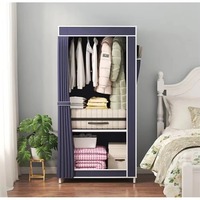 Simple Wardrobe Foldable Dustproof Storage Cabinet Household StudentS Bedroom Minimalist Wardrobes Non Woven Closet Organizer