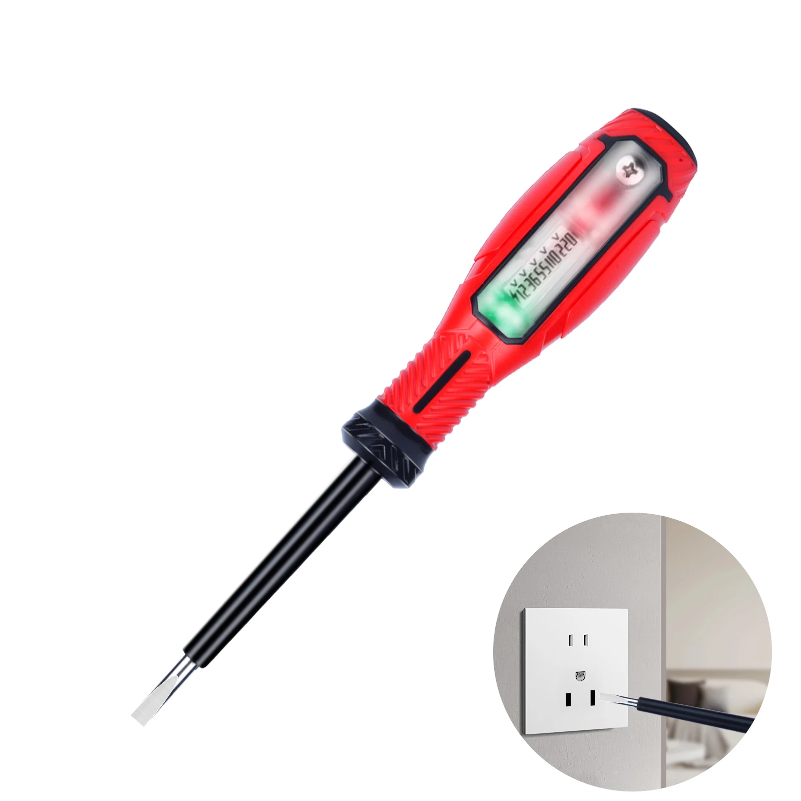 Non-contact Voltage Tester Screwdriver 12-220V Induction LCD Display Screen Voltmeter Detector Electrical Pen Voltage Indicator