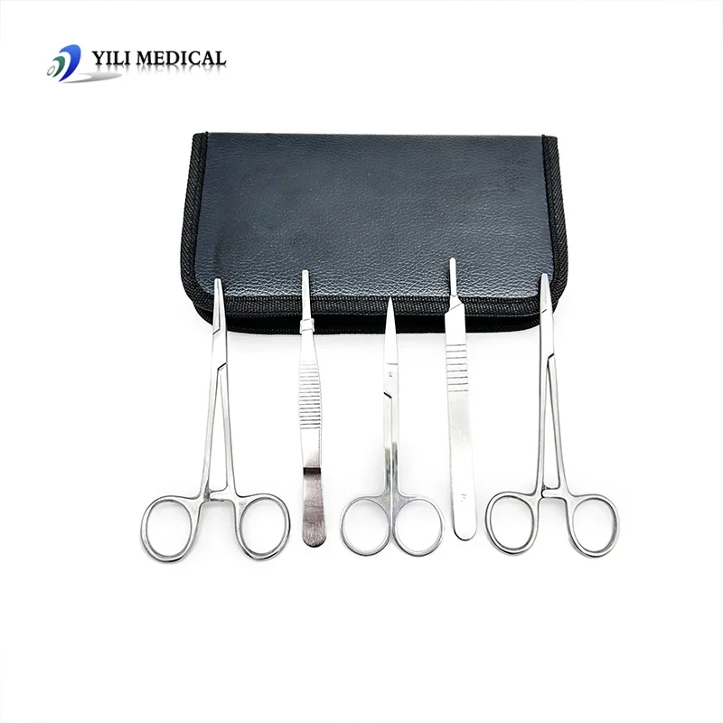 

Набор хирургических инструментов, набор инструментов для кожи, силиконовая подушечка, шовная линия, лезвия для перчаток