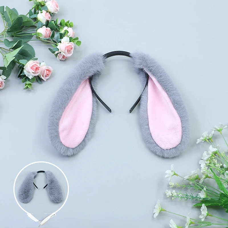 Kawaii – accessoires de cheveux pour femmes et filles, oreilles tombantes, lapin mignon, en peluche, épingle à cheveux Lolita Cosplay