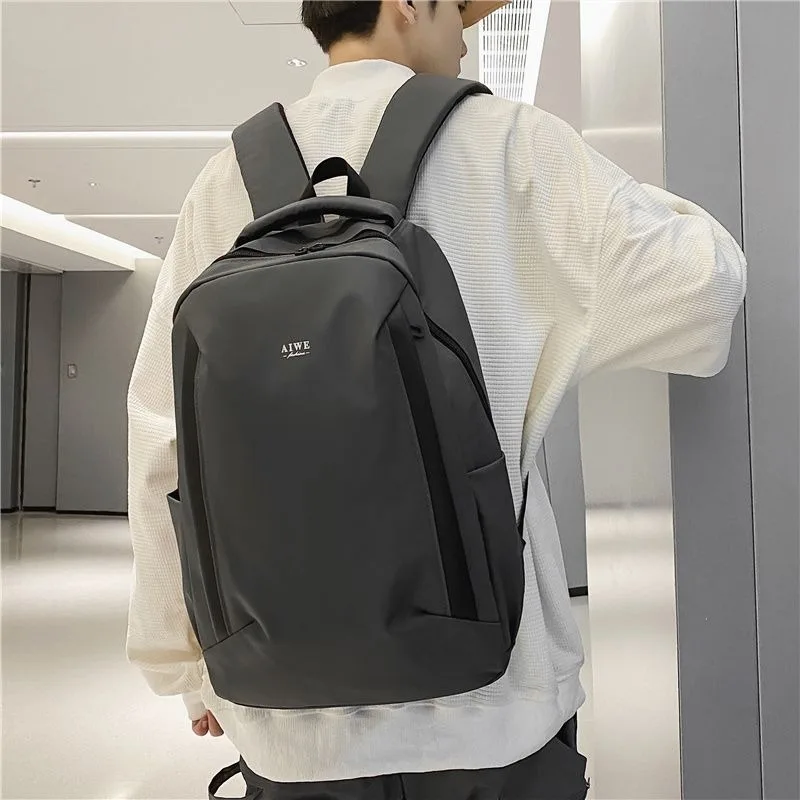 Mochila leve de grande capacidade masculina, simples e versátil, bolsa de faculdade casual, estudante do ensino médio, nova, 2024