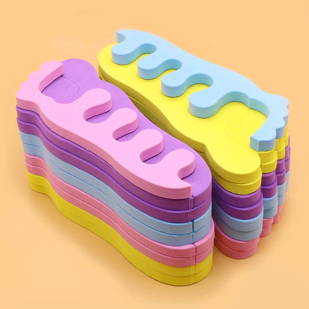 

100Pairs Pedicure Toe Separators For Separating Toenails or Nails Colorful Sponge Finger Divider Manicure Accessories And Tools