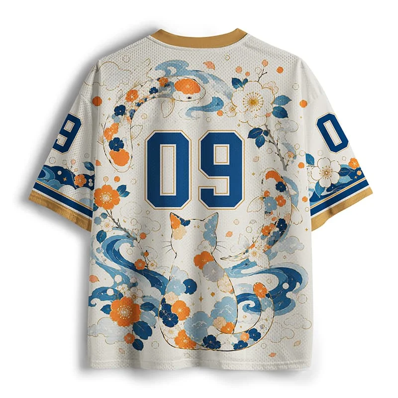 2026 new unisex mesh T-shirt V-neck lightweight breathable polyester mesh retro nostalgic printed casual sportswear