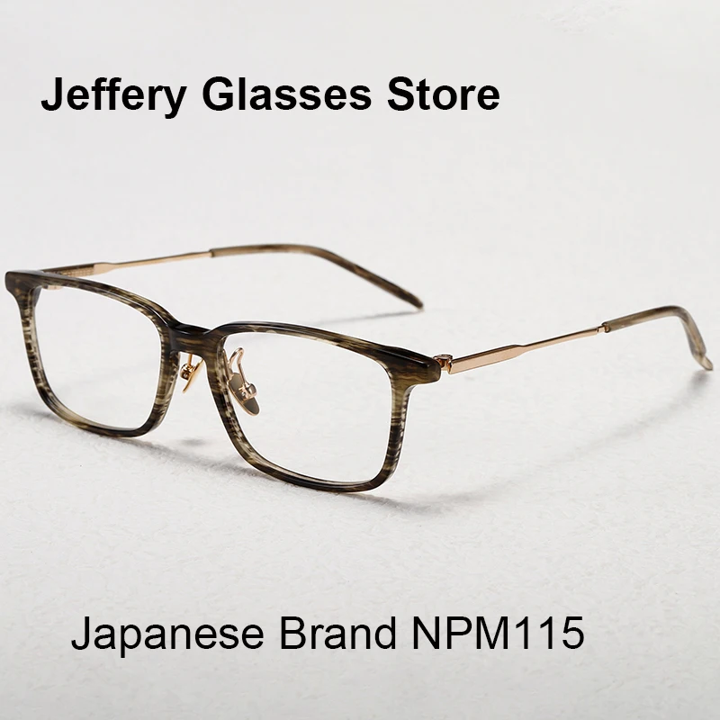 Japanese Brand Men Square Glasses Frame Acetate Titanium Handmade Eyeglasses Fashion Designer Spectacles Gafas Korean Style