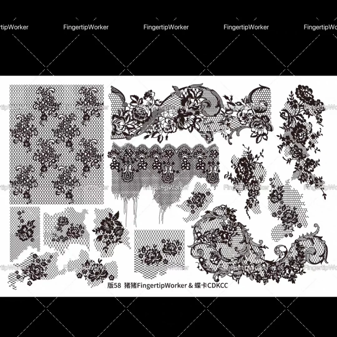 1PC Flowers Nail Stamping Plates Leaf Floral Butterfly Line Printing Stencil Nail Stamp Templates Nail Art Tools