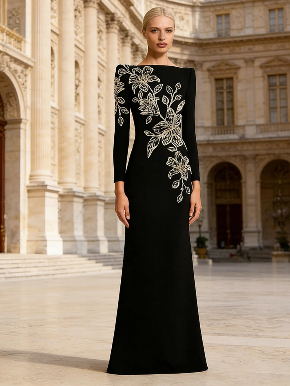 

2026 European and American Star Fashion New Evening Dress Long Dress Heavy duty Embroidered Bead Inlaid Diamond Long Dress