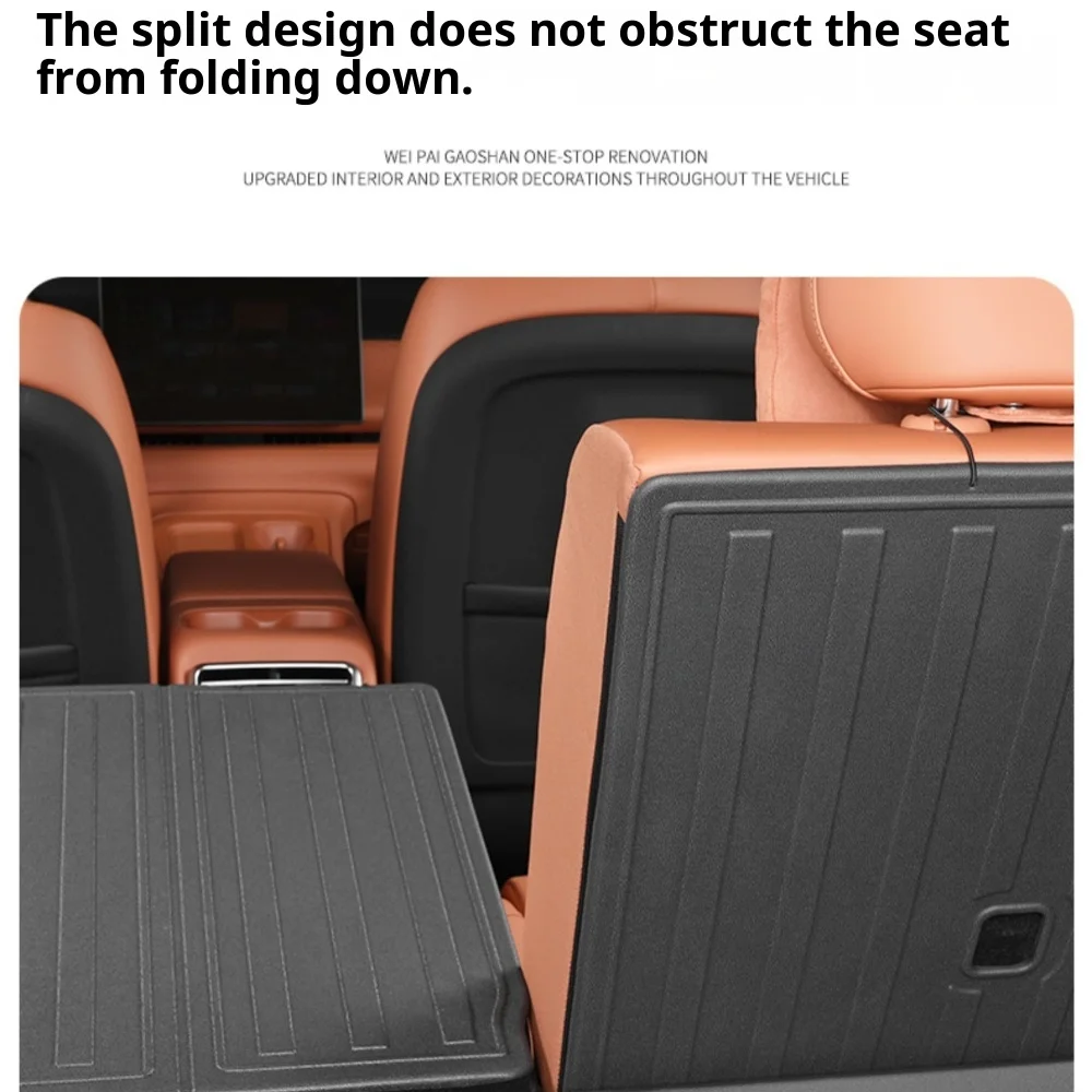 يصلح ل Leapmotor C10 2024 سيارة فرش داخلي للسيارات والشاحنات الخلفية البضائع مسند الظهر حماية وسادة TPE وسادة مقاومة للماء