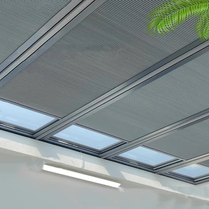Custom Size Electric Skylight Cellular Blind UV Protection Wifi Alexa Google Remote Control Honeycomb Shades For Slanted Window