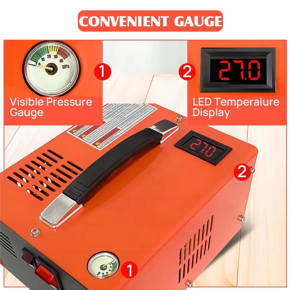 12VDC 110V 220V Power PCP Air Compressor 4500Psi 30Mbar Pump Oil/Water-Free High Pressure Apply To Diving Bottle