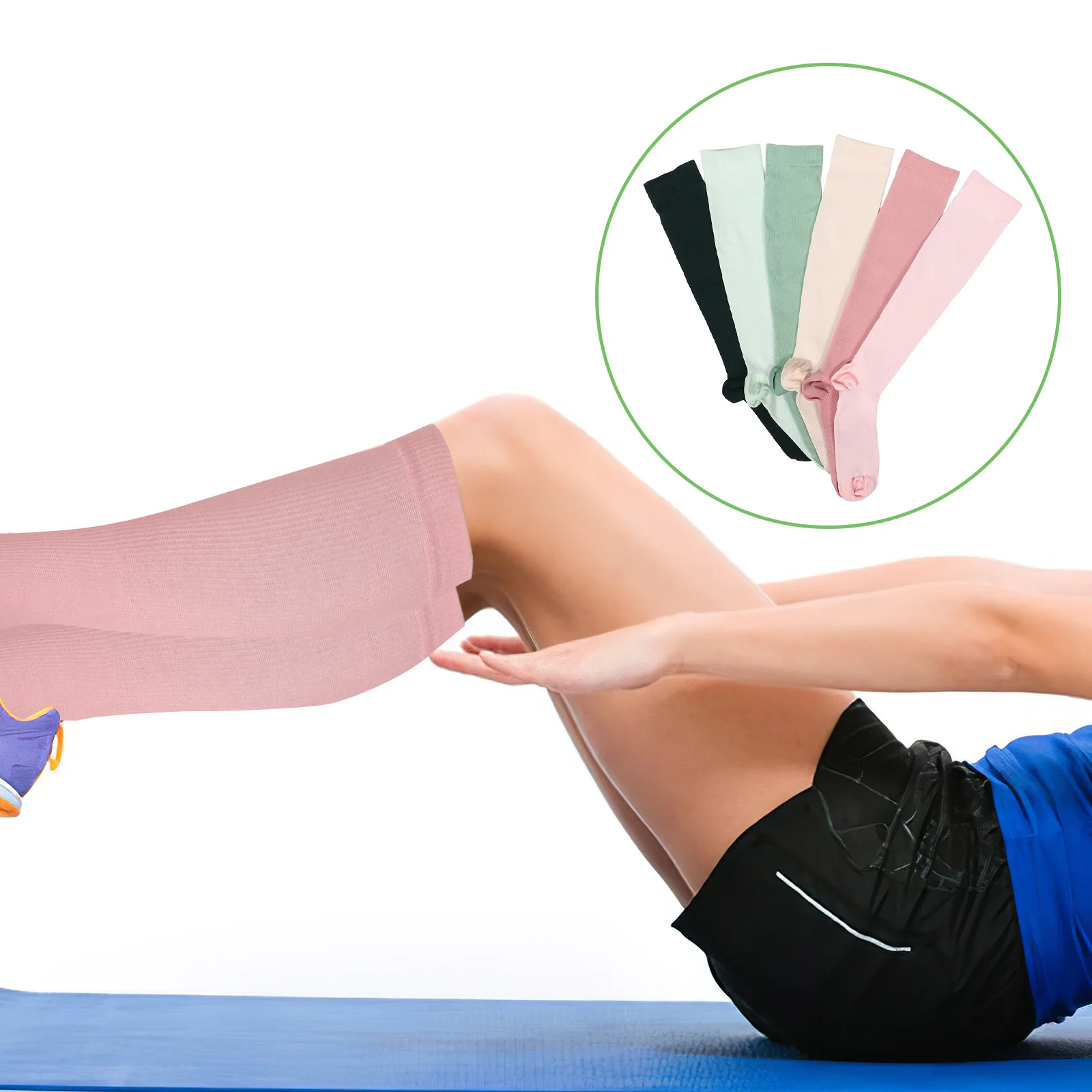 

6Pairs Pressure Socks High-Performance Compression Sport Socks Breathable Anti-Slip for Running Training Cycling Fitness Long