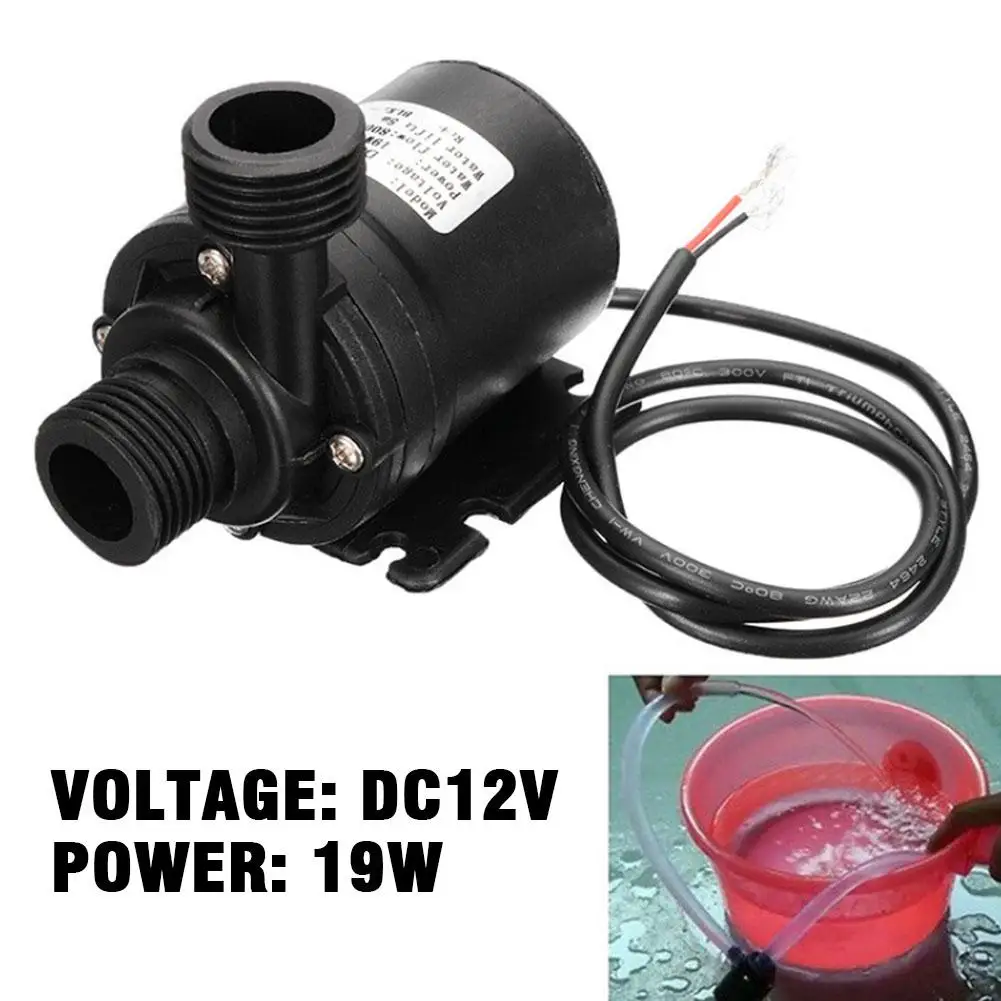 

RV Water Pump DC 12V Brushless Water Pump Stainless Steel Shaft Brushless DC Motor Submersible Pump 800L/H For RV Accessori O3Z2