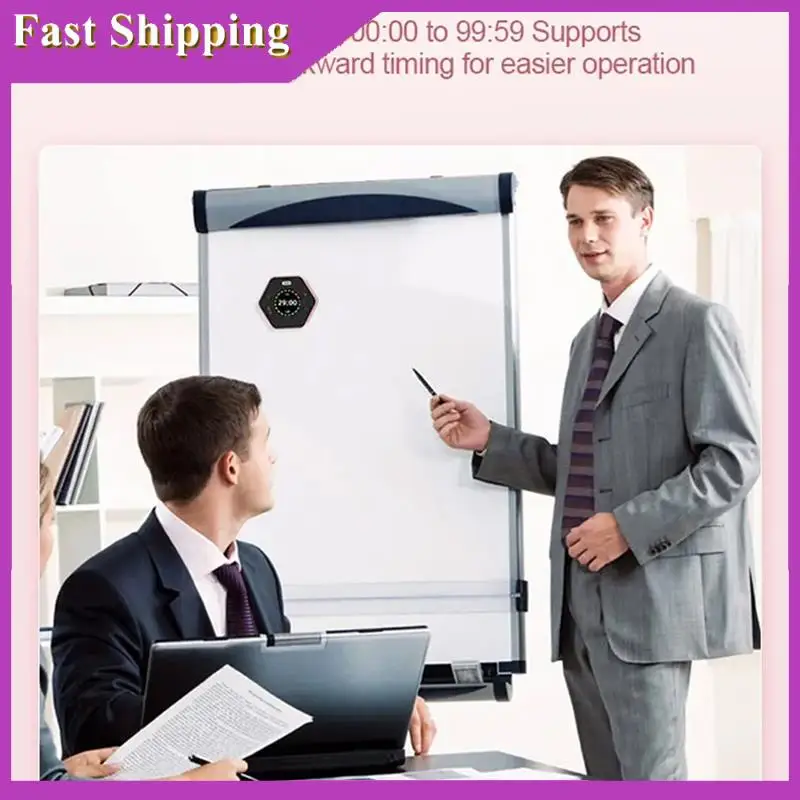 

ABRI-Digital Clock Timer Magnetic Timer Kitchen Hexagon Flip Timer For Studying Cooking Exercising Easy To Use Magnetic