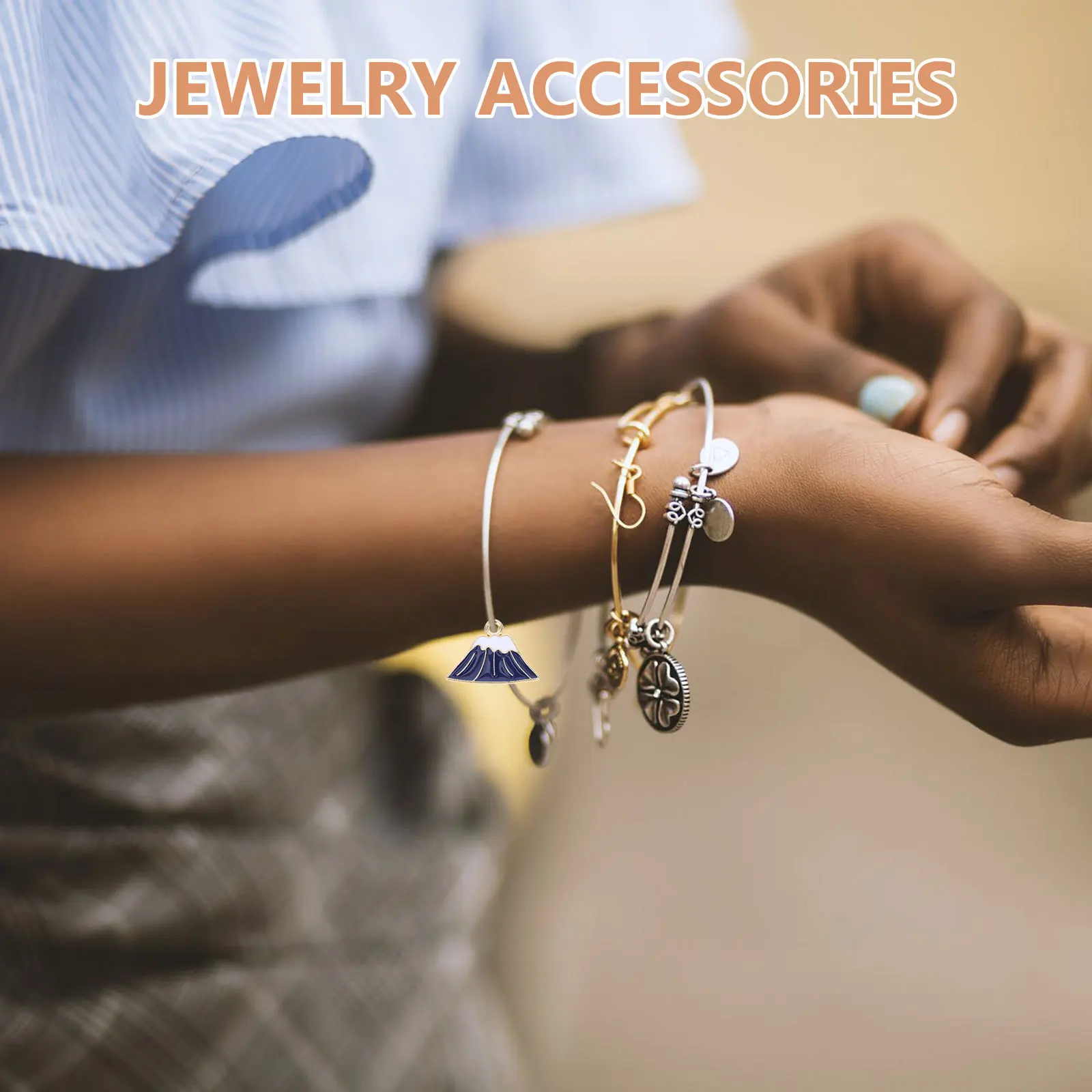 

15Pcs Jewelry Charms Fan Shape Alloy Pendant DIY Craft Kit for Necklace Bracelet Earrings Japanese Party Decorations