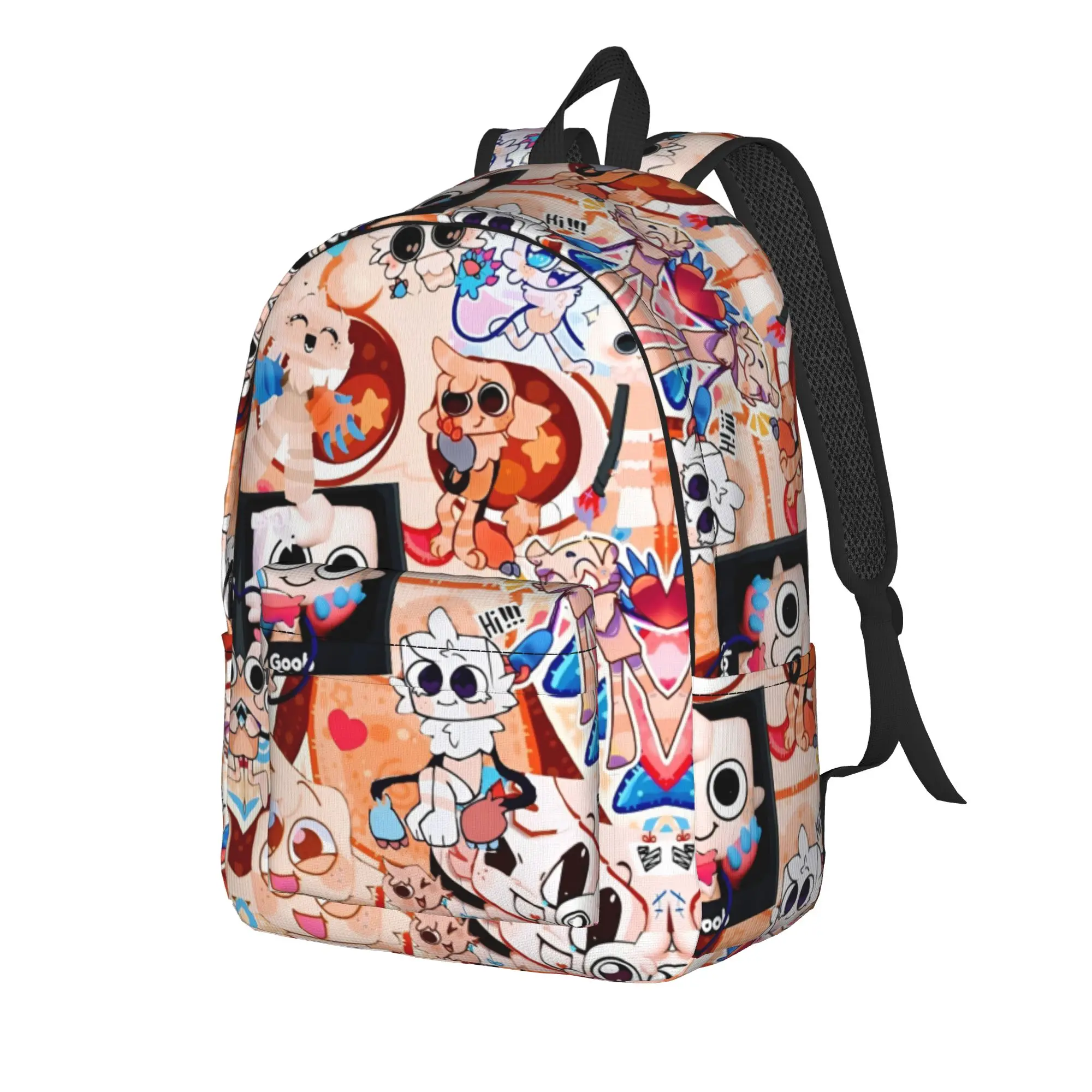 Dandys World Shelly Backpack for Men Women Cool Student Hiking Travel Daypack Catoon College Canvas Bags Outdoor