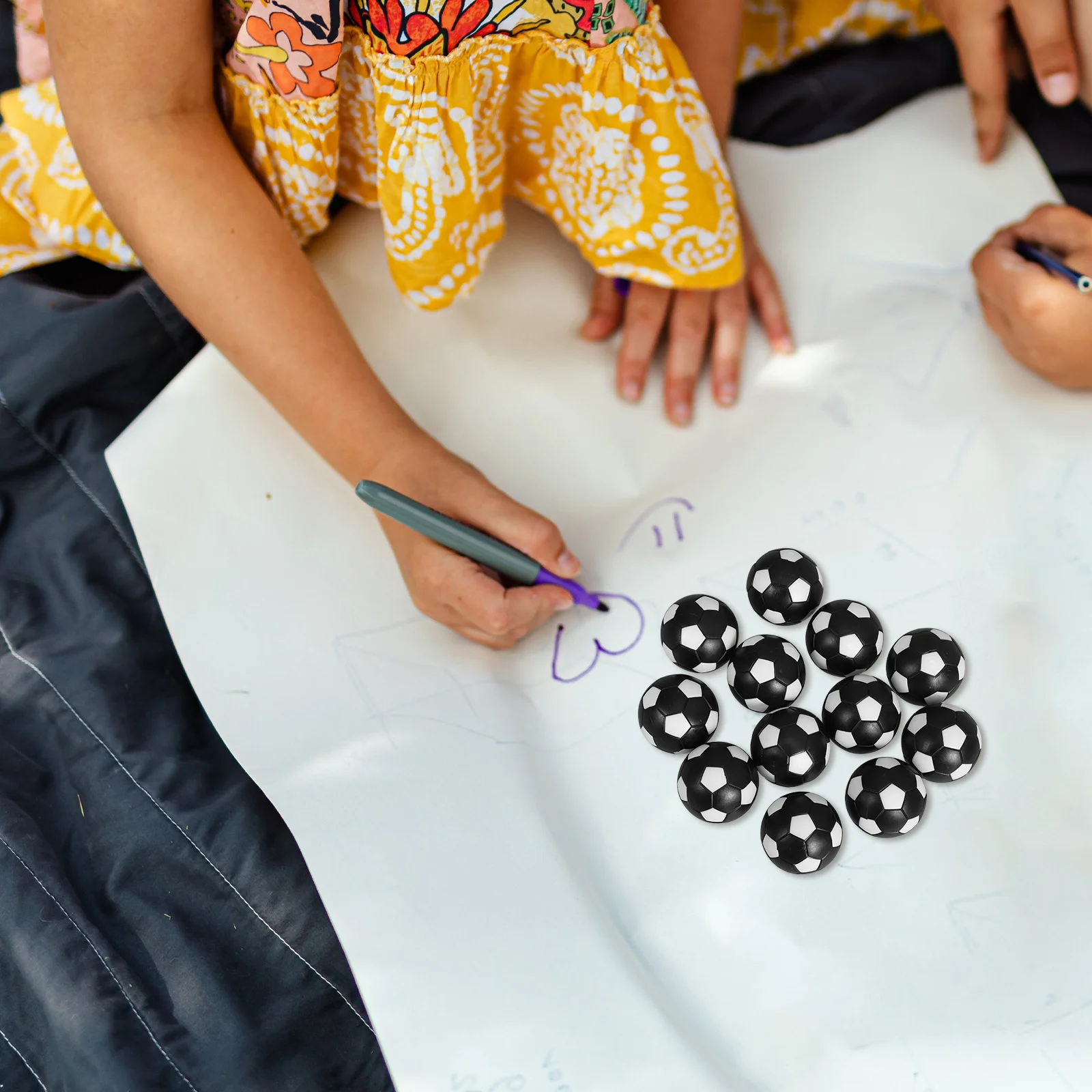 

12Pcs Table Soccer Replacement Balls 36Mm Bright Mini Foosball Tabletop Game Balls for Kids Recreation Room