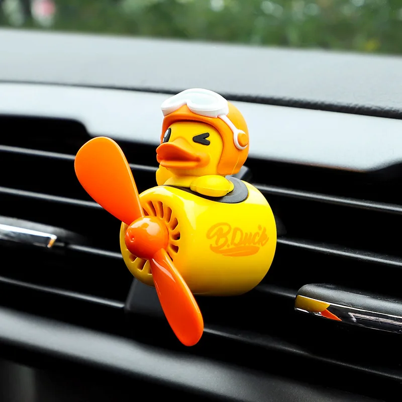 

Cute Duck Rotating Propeller Outlet Car Fragrance Car Air Freshener Auto Accessories Interior Perfume Diffuser Magnetic Design