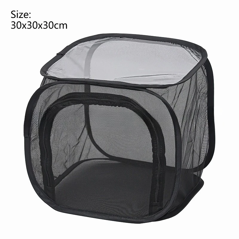 Outdoor Opvouwbare Insectenveredelingskooi Vlinderkooi Uitbroedbaar Mesh Ademend Lichtdoorlatende Insectenobservatie Box Kooi