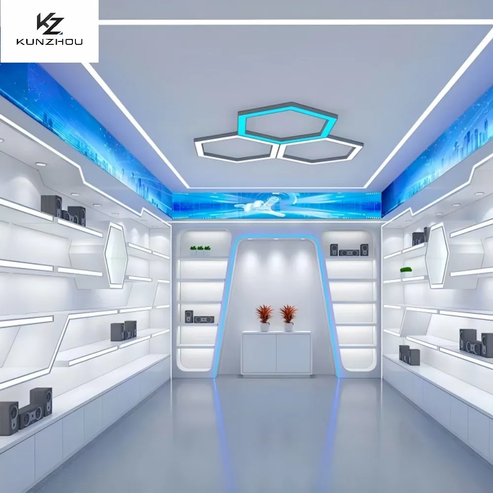 Multi functional customized cosmetics display cabinet, baked paint display cabinet