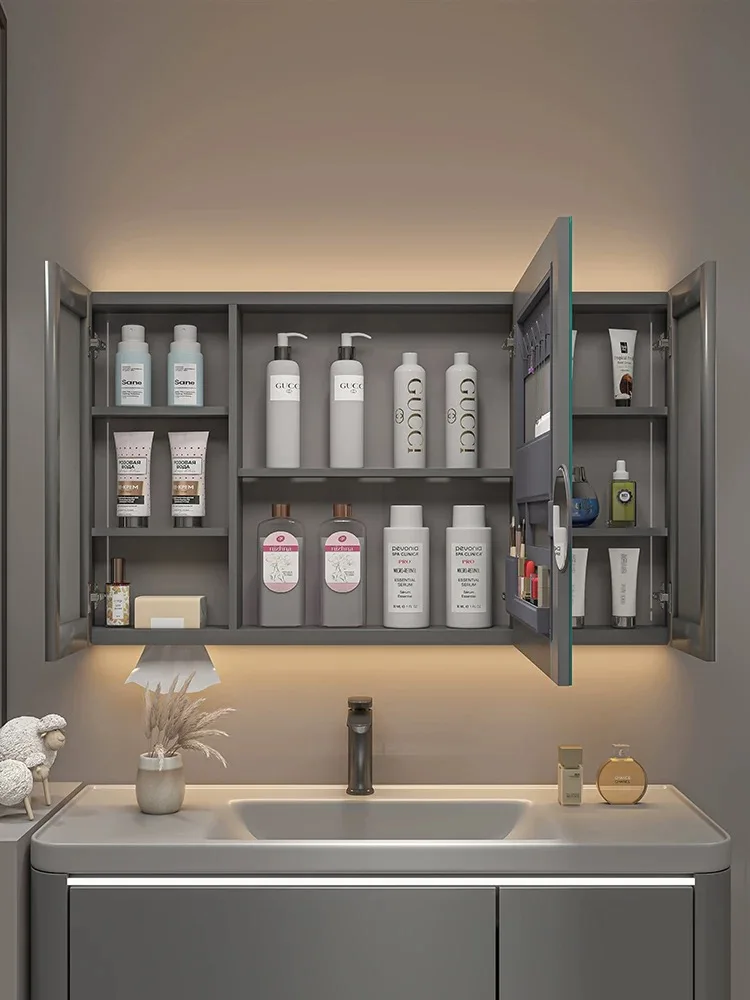 Professional LED Mirror Cabinet Intelligent Modern Design Touch Switch for Living Room Bedroom Hotel Use Stainless for Bathrooms view 3