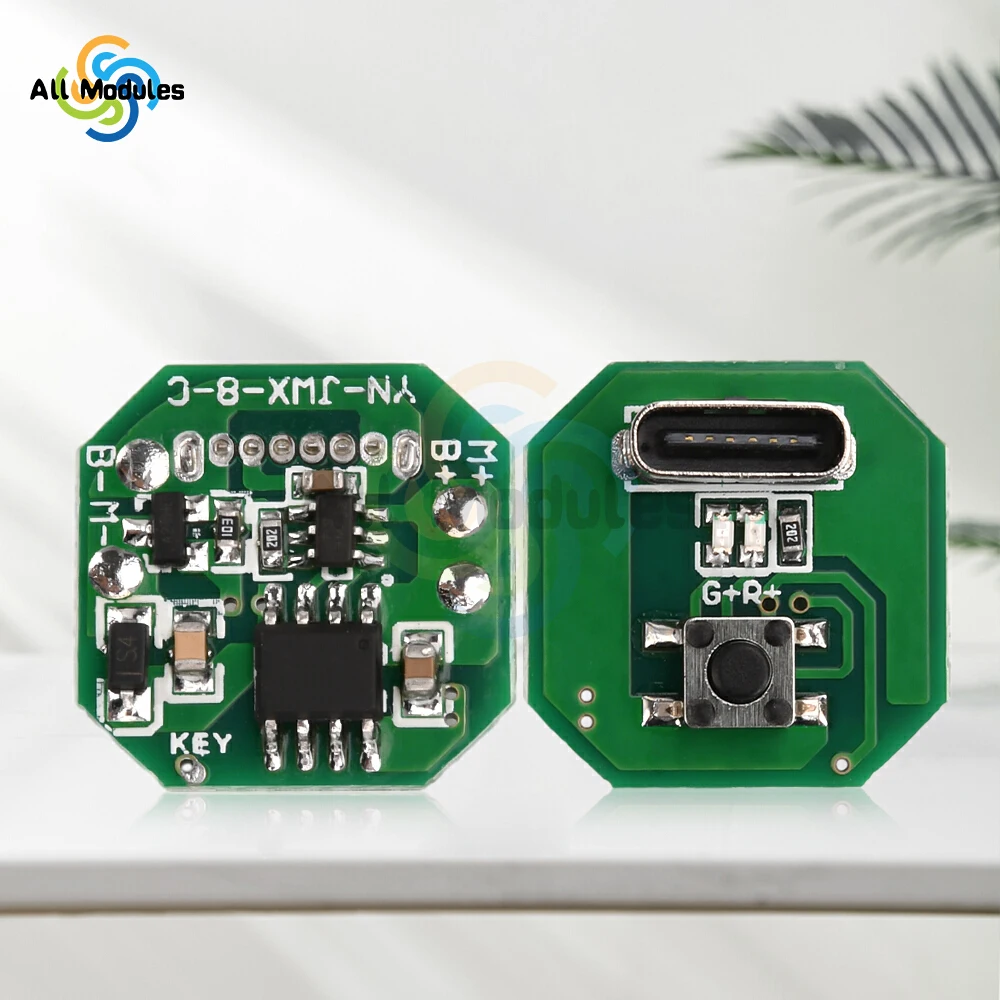 مصباح يدوي لوحة للقيادة لتقوم بها بنفسك لوحة دوائر كهربائية نوع-c منفذ شحن شحن وتفريغ وحدة متكاملة 18650/21700 بطاريات