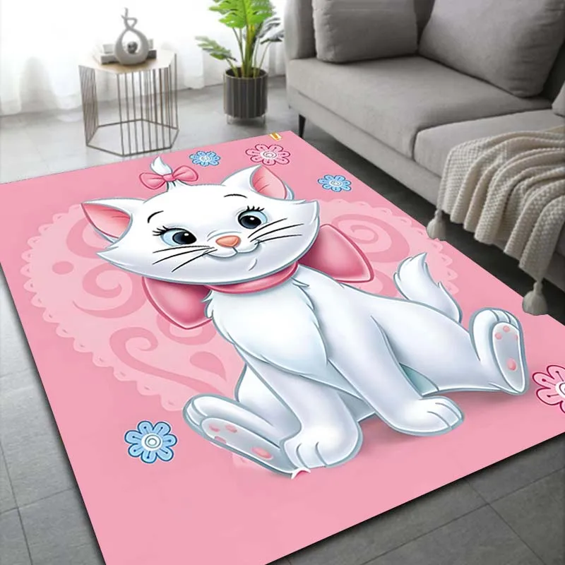 Disney Marie Cat Area Rug Carpet for Living Room Children's Bedroom Sofa Doormat Pet Floor Rugs Home Decor Anti Slip Mat Gift