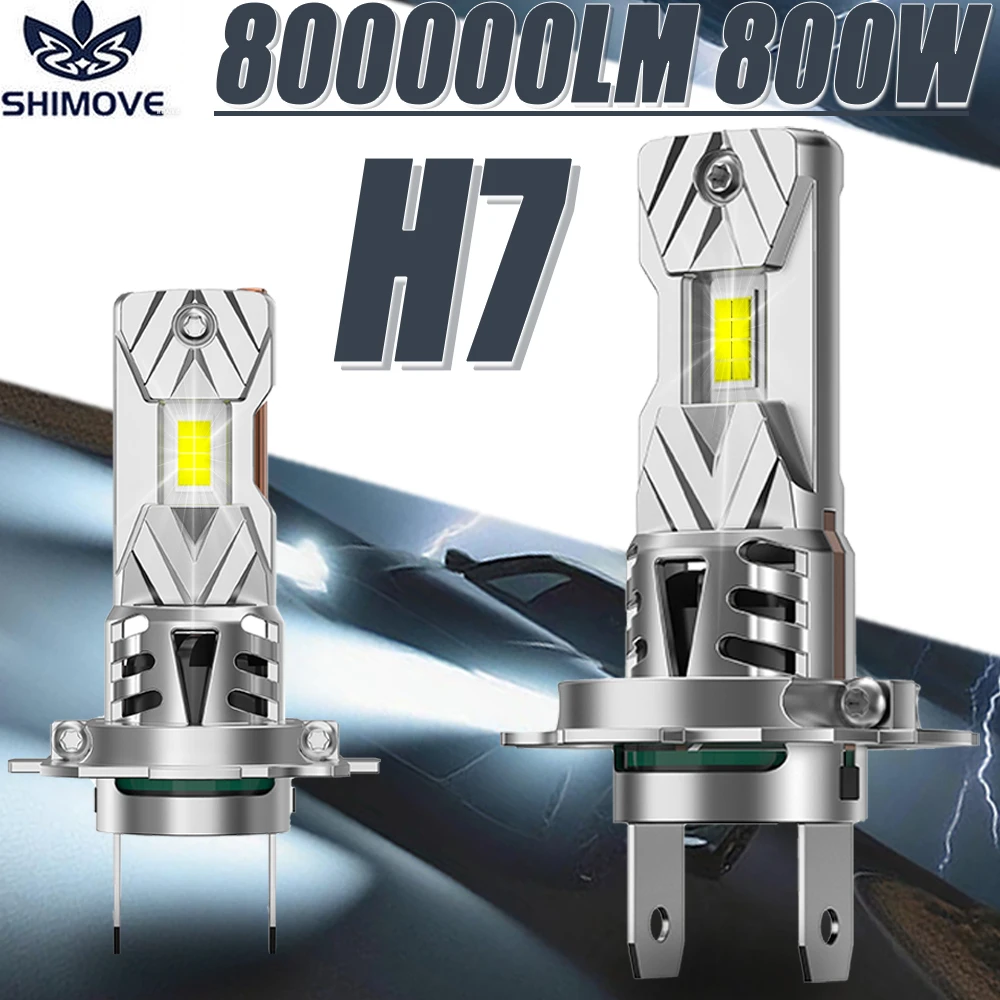 

2PCS H7 LED Headlights Bulb 6000k Canbus No Error Spotlights for Car 800000LM High Power Mini Auto Lights 9084 CSP Chip Lamp 12V
