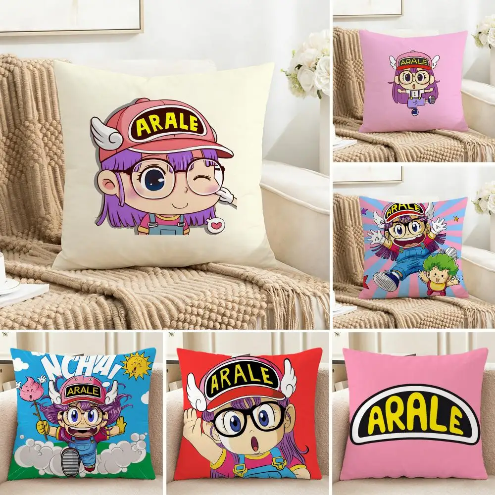 Retro Quirky Classic Dr Slump Arale Cushion Cover Cozy Pillowcase Holiday House Interior Sofa Bedroom Accessories