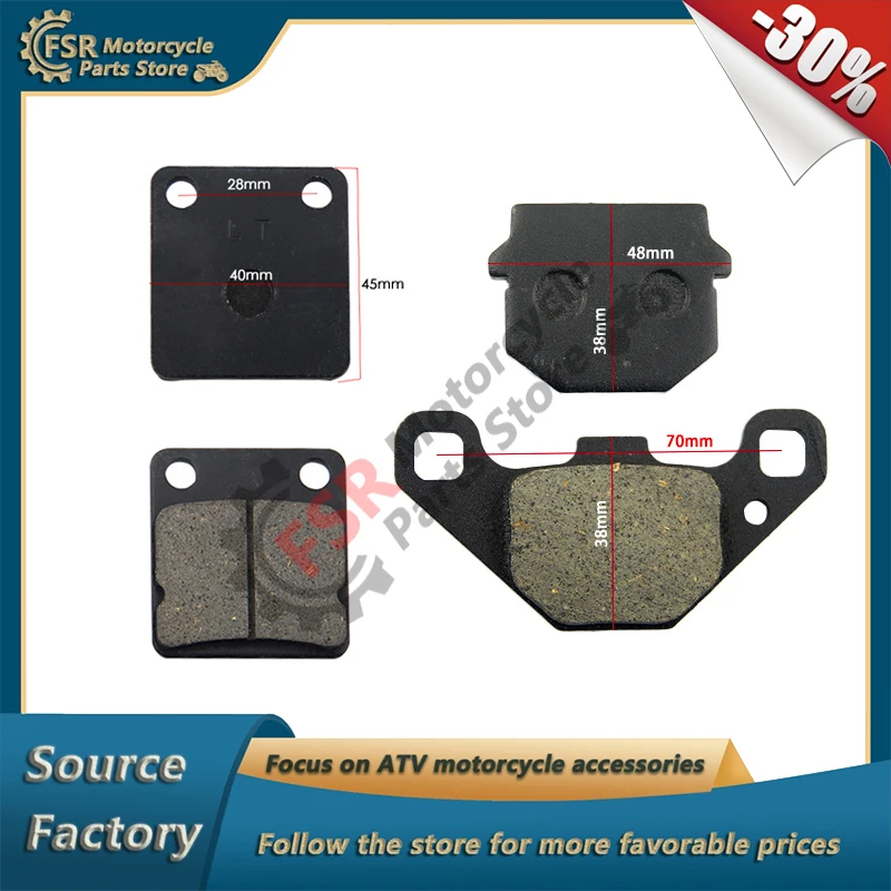 For KEEWAY Dragon 250 Quad 07-09 Front/Rear Brake Pads