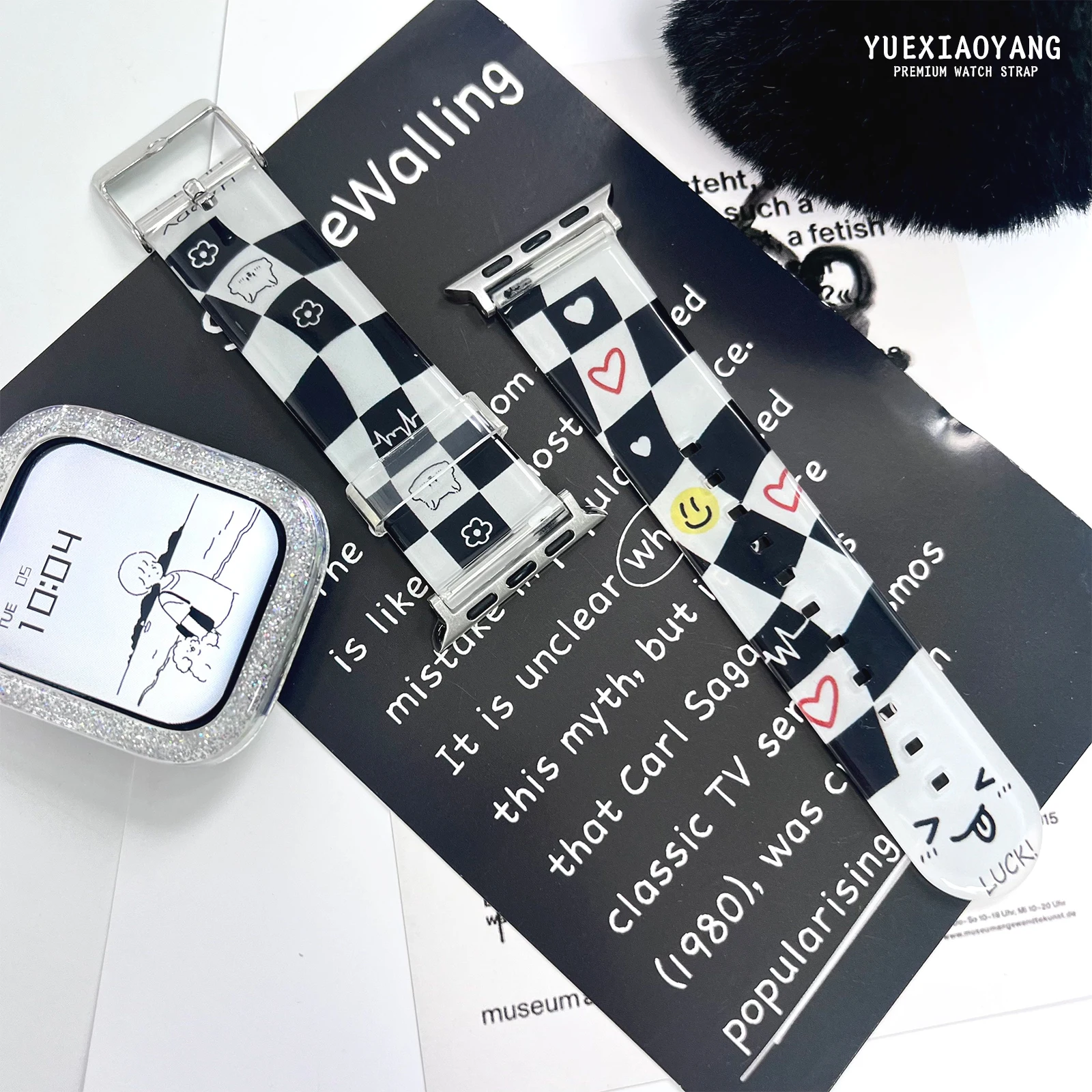 

Transparent Lattice Series Strap for Apple Watch 10 9 8 7 Band Replaceable Bracelet for iWatch 46mm 42mm 41mm 40mm Watchband