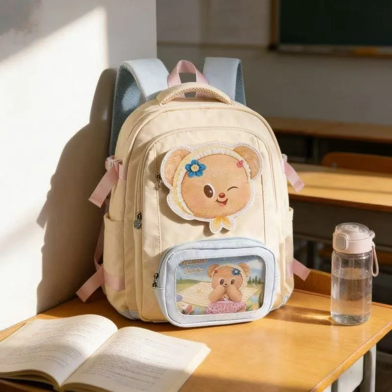 

Рюкзак Butter Bear, большой вместимости, с несколькими отделениями, новый стиль, для хранения учебников и компьютера, подарок на праздник