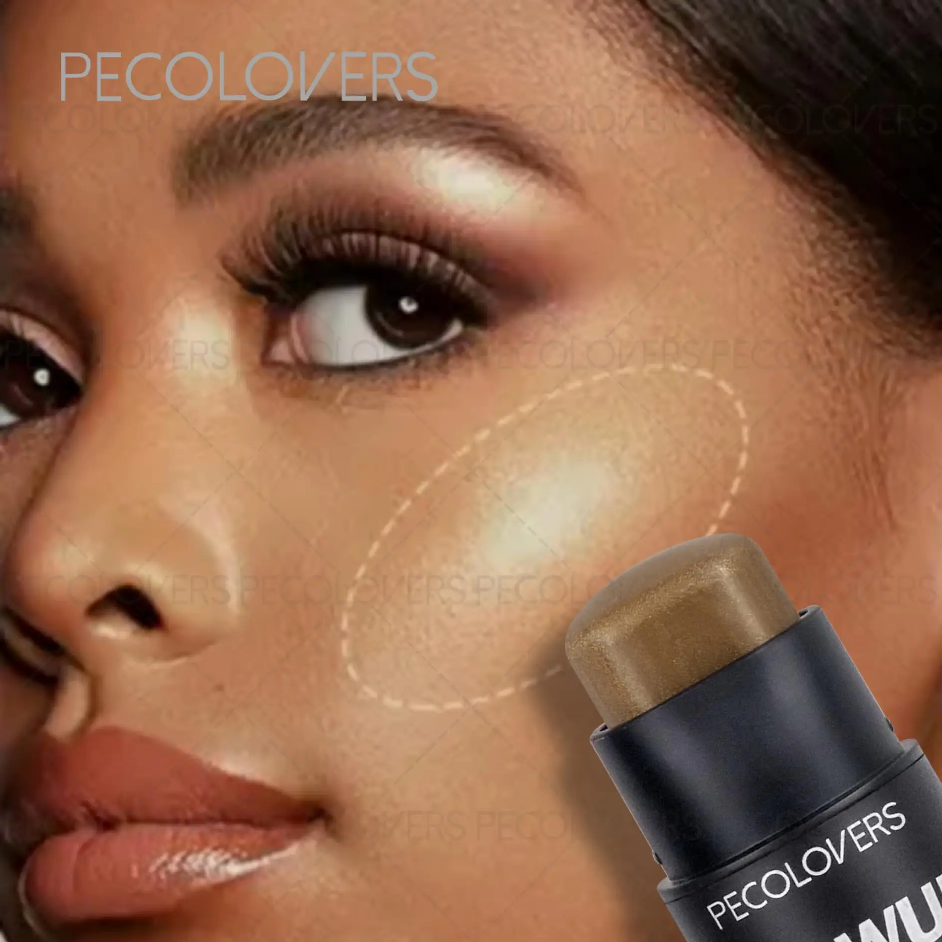 Fine Shimmer Highlighter Pen,,Cheek Blush Stick,Matte & Shimmer Finishes, Light Coverage, No Bleed,Perfect for Daily Makeup Look