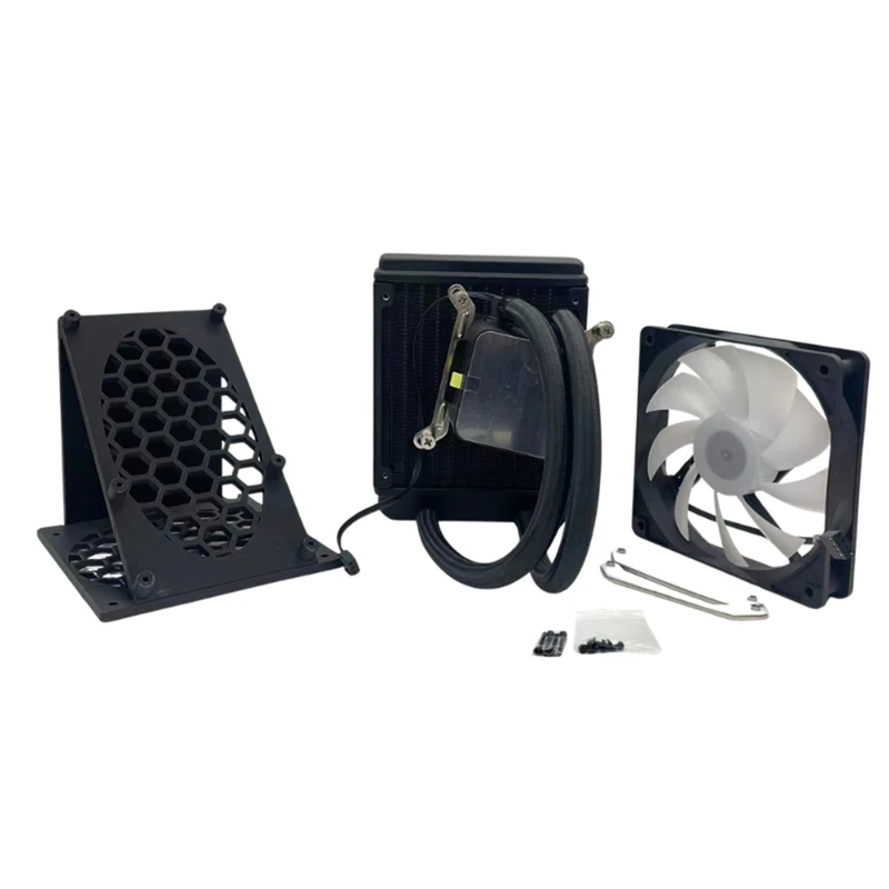 ل NerdQaxe ++ Hydro 4.8TH/S BTC مينر مجموعة مروحة التبريد آلة التشفير مينر مروحة التبريد السائل الأسود-ABVP