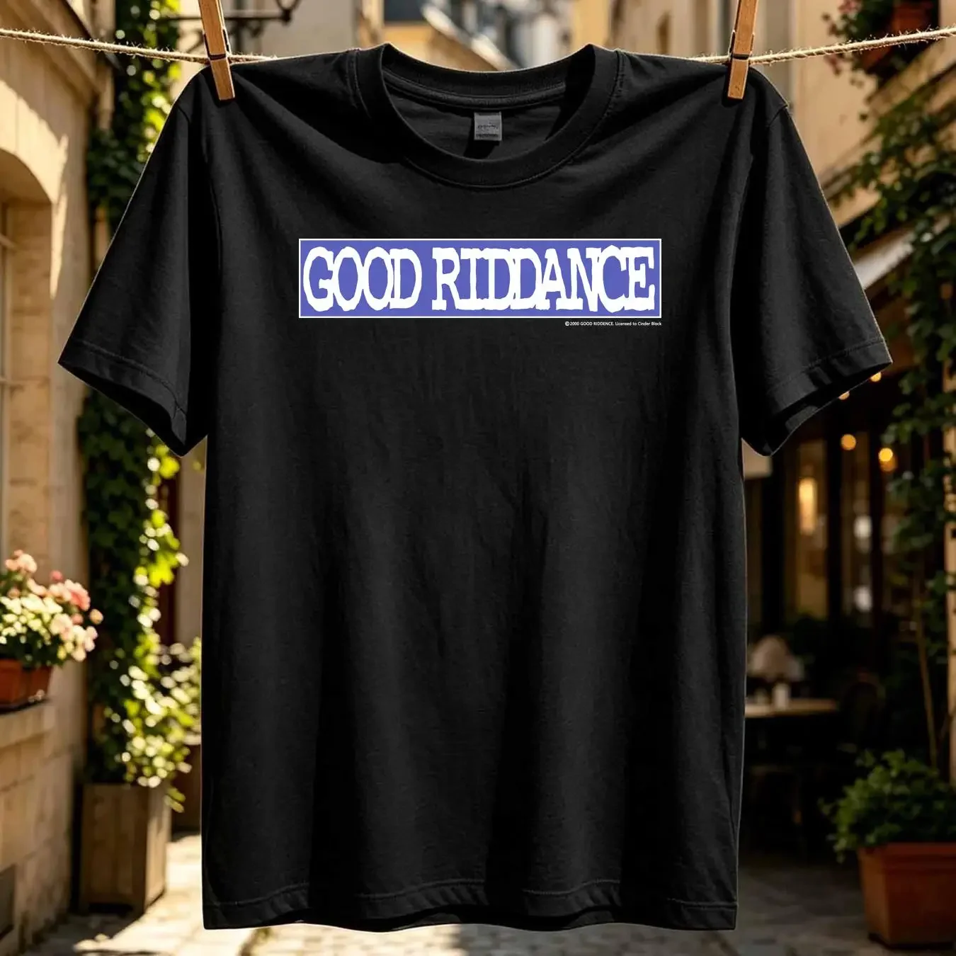 washed T Shirt Vintage Y2K Good Riddance America Punk rock band Wreck Chords promo tour concert L vintage Washed Unisex Casual