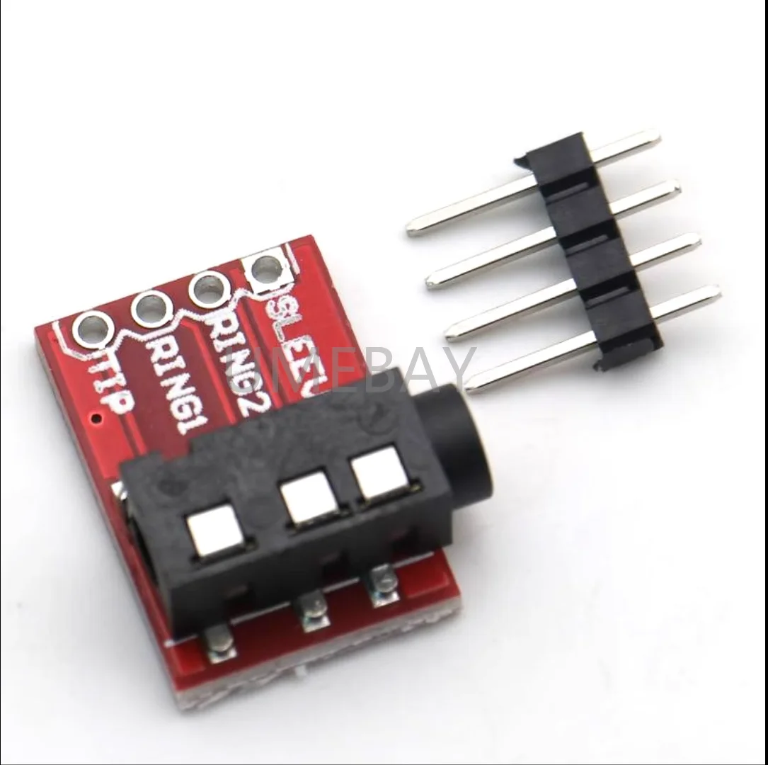 10PCS   TRRS 3.5mm audio stand MP3 stereo headphone video microphone interface module