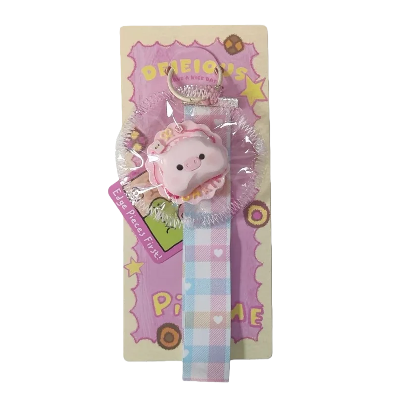 Children's Squishy Squeeze Toy Cartoon Simulation Food Silicone Keychain Slow Rebound Decompression Toy Christmas Gift