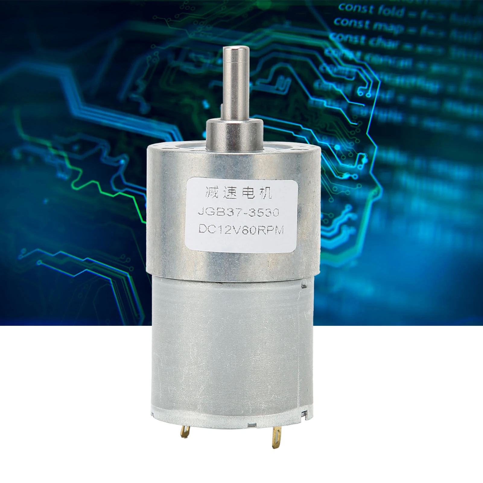 

DC Turbo Reducer Shaft JGB37‑3530 Worm Gear Motors Self Locking Wear Resistant Turbo Reducer Shaft for Door Opener DC12V 80RPM