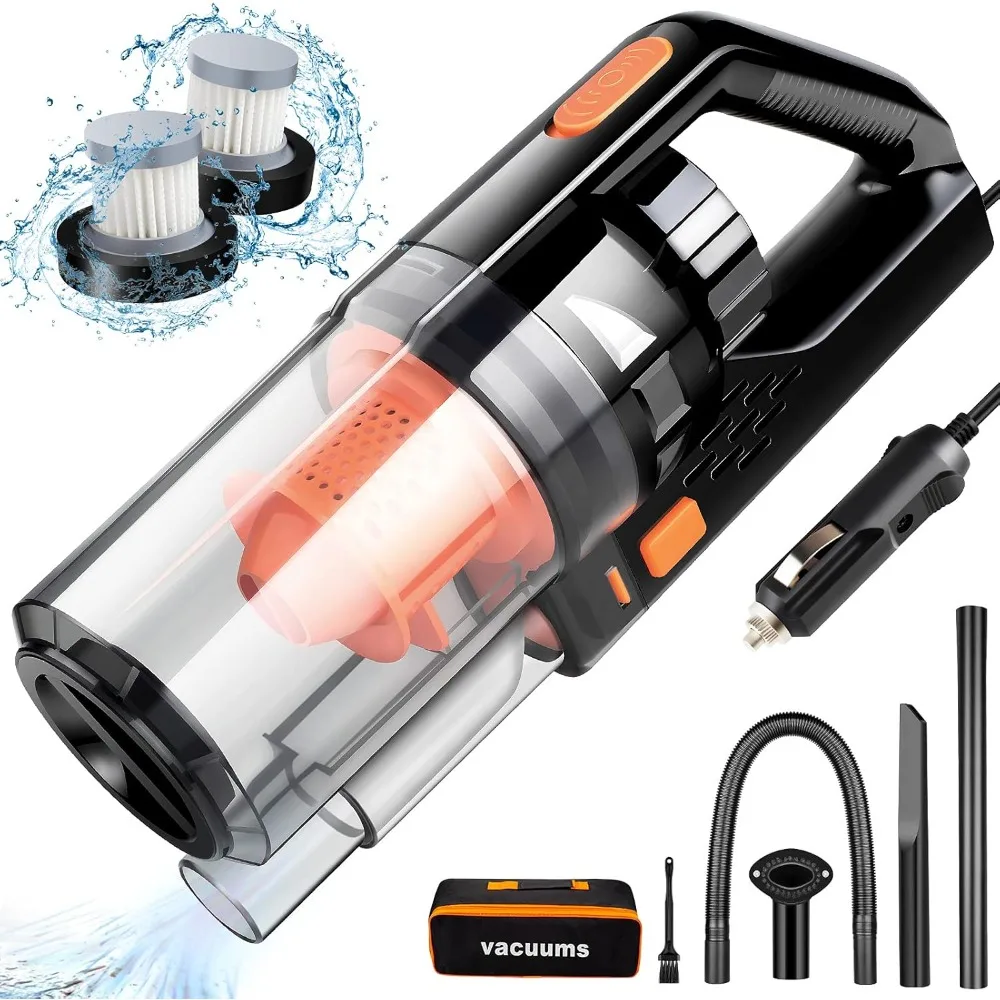 

Автомобильный пылесос, портативный пылесос высокой мощности 150 Вт/7500 Па, ручной пылесос для чистки аксессуаров для салона автомобиля с влажной или Dr