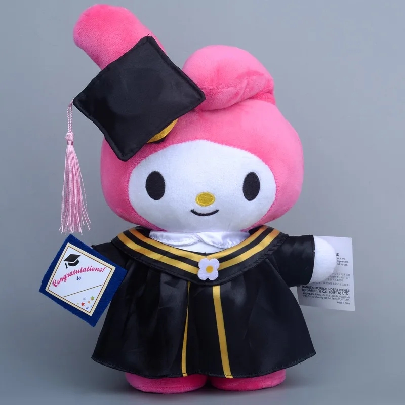 Sanrio Cinnamoroll Kuromi Hello Kitty Plush Graduation Season Toy Cartoon Soft Stufffed Doll Anime Decor Toys For Children Gift image 2