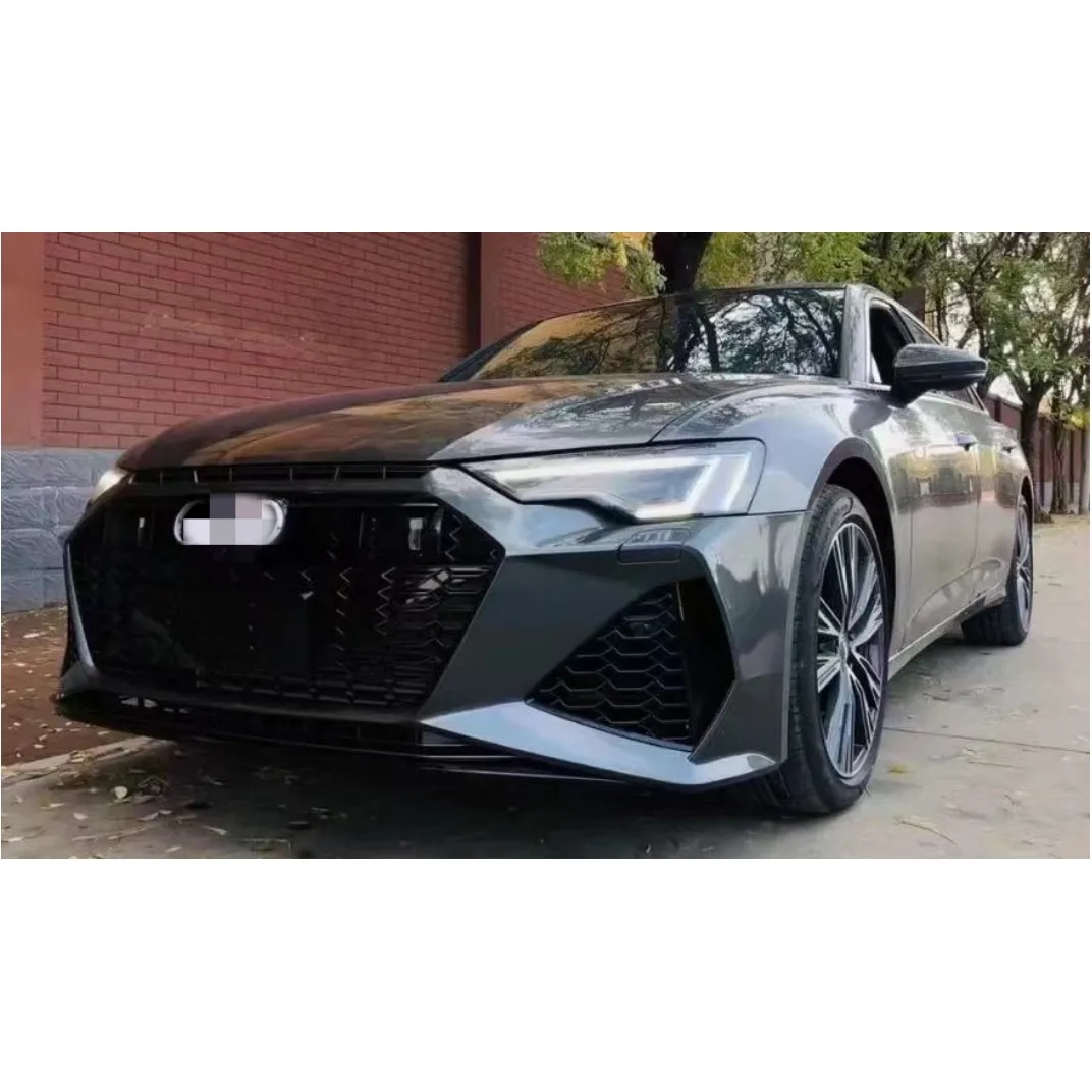 car body kit for Audi A6 to rs6 2019-2022 car body kit with rs grille front bumper complete with grille front lip side skirts