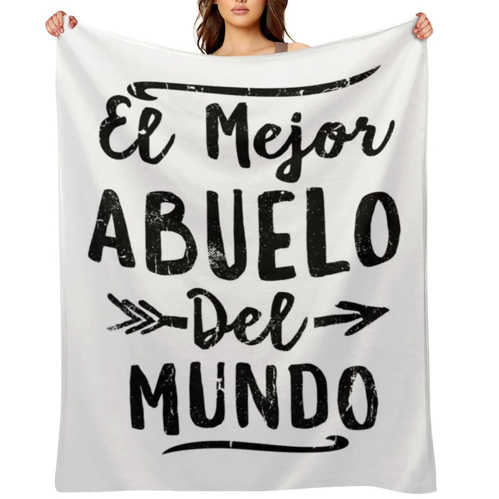 

El Mejor Abuelo Del Mundo Grandpa Fathers Day Gift Throw Blanket anime Winter beds Camping Decoratives Blankets