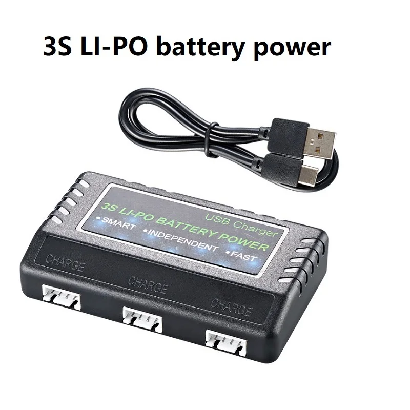 11.1V Lipo/Li-ion Battery Charger for RC Car 16207 16208 16209 16210 H16 V950 3S 11.1v USB Charger/ 3 in1 Balanced Charger Case