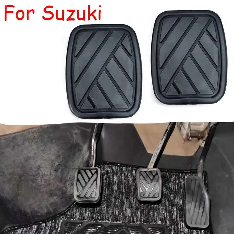 2Pcs Car Brake & Clutch Pedal Pad Rubber Covers 49751-58J00 | For Suzuki Swift Vitara 1999-2014 Samurai Tracker SX4/Aerio/X90
